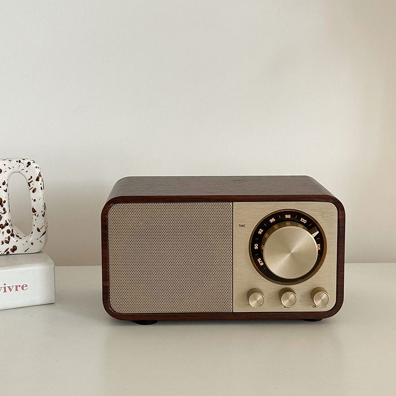 Η αγάπη του ιδιοκτήτη καταστήματος ~ Bluetooth Audio Retro Wood Όμορφο σε φορητό ηχείο με κεραία Subwoofer_voghion.com