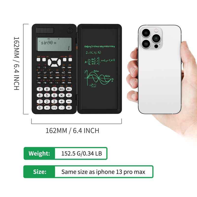 Scientific Calculator With Writing Tablet 991MS 349 Functions Engineering Financial Calculator For School Students Office 2022_voghion.com