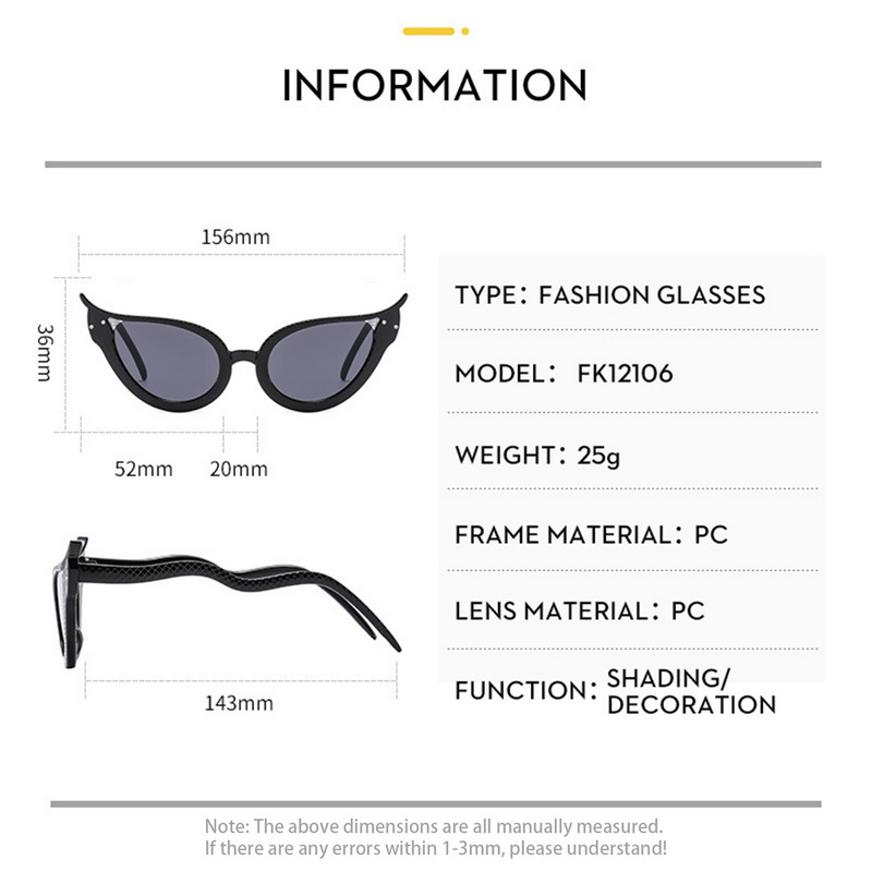 2023 Band Fashion Y2k Sexy Cat Eye Aurinkolasit Naisten Miesten Suunnittelija Snake Aurinkolasit Gradienttivarjostimet Uv400 Oculo Eyewear_voghion.com