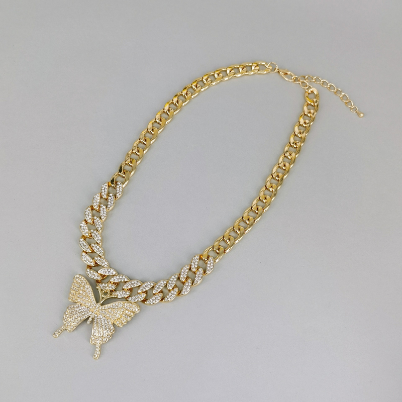 Set di gioielli da uomo alla moda, con filo piatto da 15 mm, con giunzioni a farfalla in lega, collana da uomo di alta qualità, stile hip hop, catena cubana_voghion.com