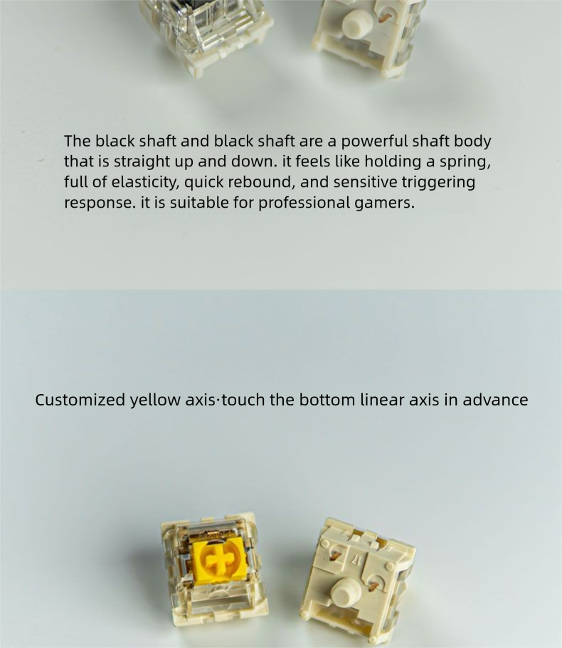 Custom Mechanical Keyboard Yellow Black Green Hot-Swappable Switches Welded Linear Red Switch Paragraph Mahjong Sound_voghion.com