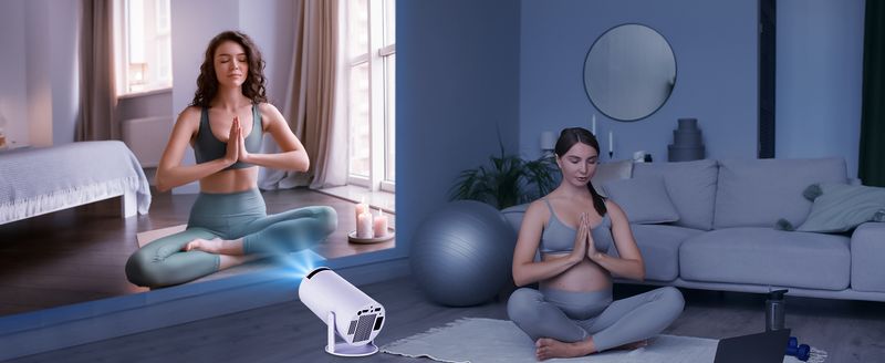 Magcubic HY300PRO Mini Projector With WiFi And Bluetooth, 4K Support 200ANSl Smart Portable Projector, AutoKeystone_voghion.com