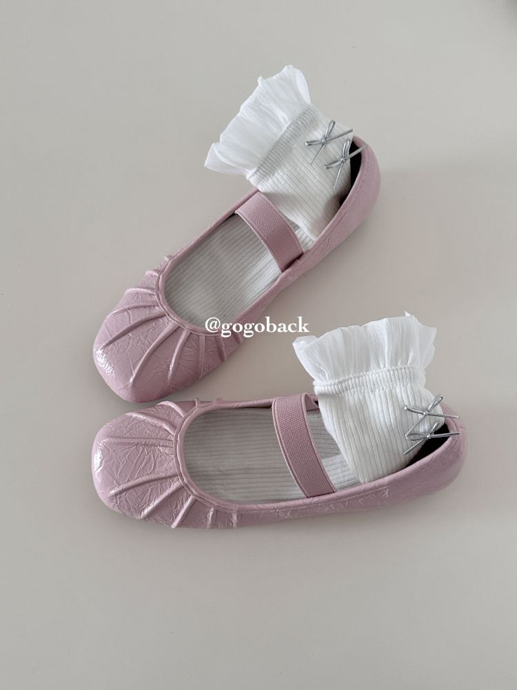 Lancui Ballet Girl ~ Style Flacher Mund Eierrolle Einzelschuh für Damen Ultraweiche Sohle Vielseitiger flacher Pendler-Mary-Jane_voghion.com