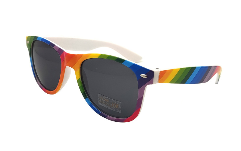 Wholesale Rainbow Pride Sungla Unisex Retro UV400 Protection LGBT Eyewear Bulk Sungla for Adults Teens Party_voghion.com
