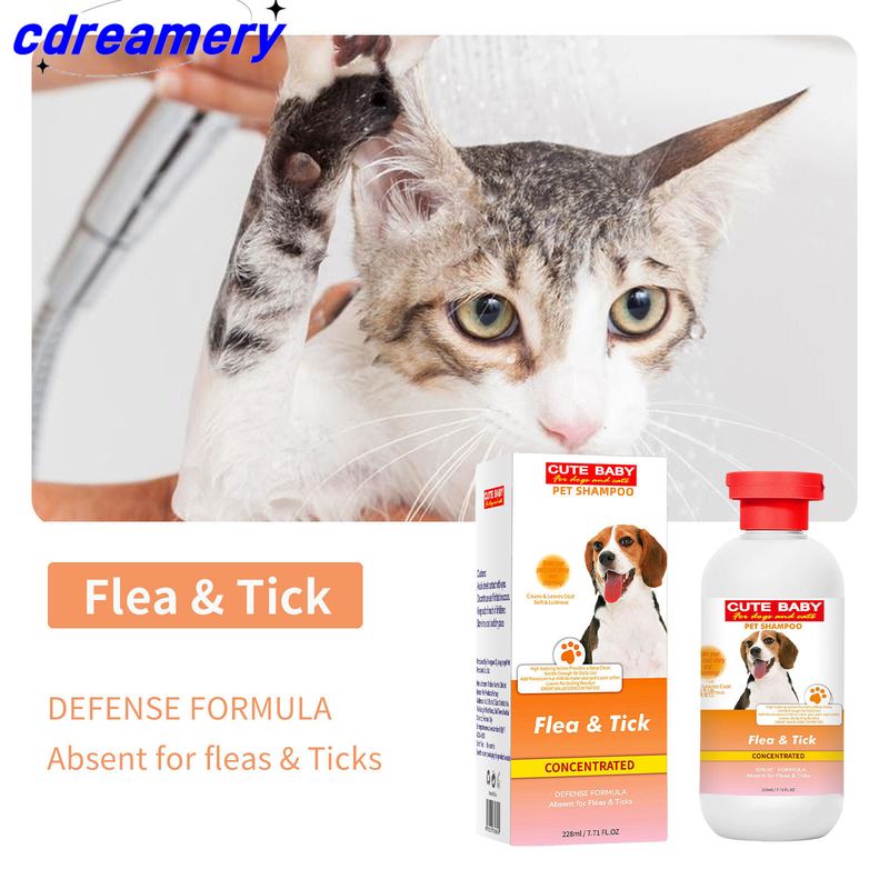 Cross-Border Pet Shampoo: Solução 2 em 1 para cães e gatos - Pulverizador de banho suave e shampoo de limpeza_voghion.com