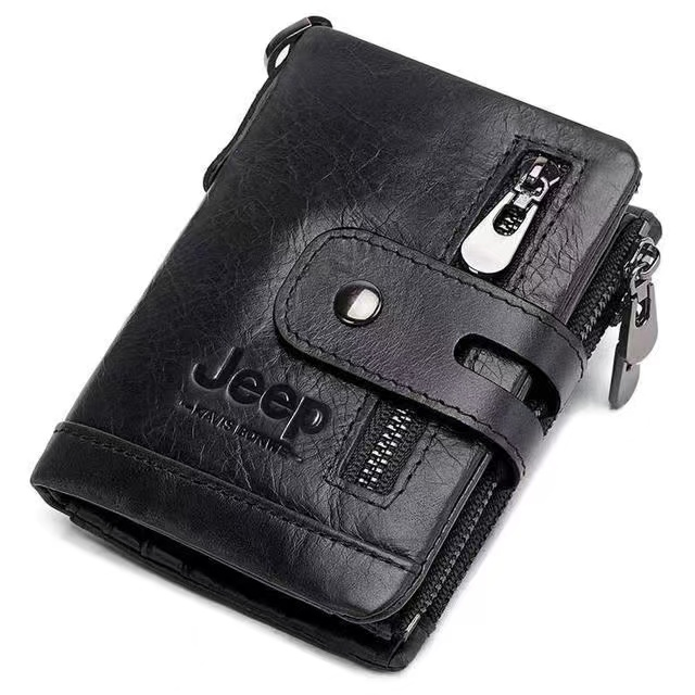 Rfid Genuine Leather Solid Men Wallet Travel RFID Blockin Cradit Card Holder With Coin Pocket Brand Business Clutch_voghion.com