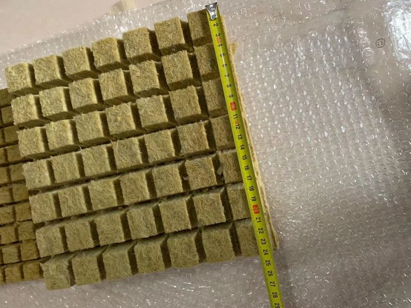 Tappi di lana di roccia per coltivazione idroponica, substrato per piantine per coltivazione fuori suolo. Blocchi per talee di substrati idroponici per orticoltura._voghion.com