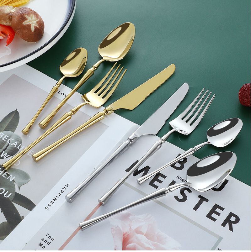 Xiaoman Waist 304 Stainless Steel Cutlery Thickened Steak High-Value Ins Style Western Tableware Knife Fork Spoon_voghion.com