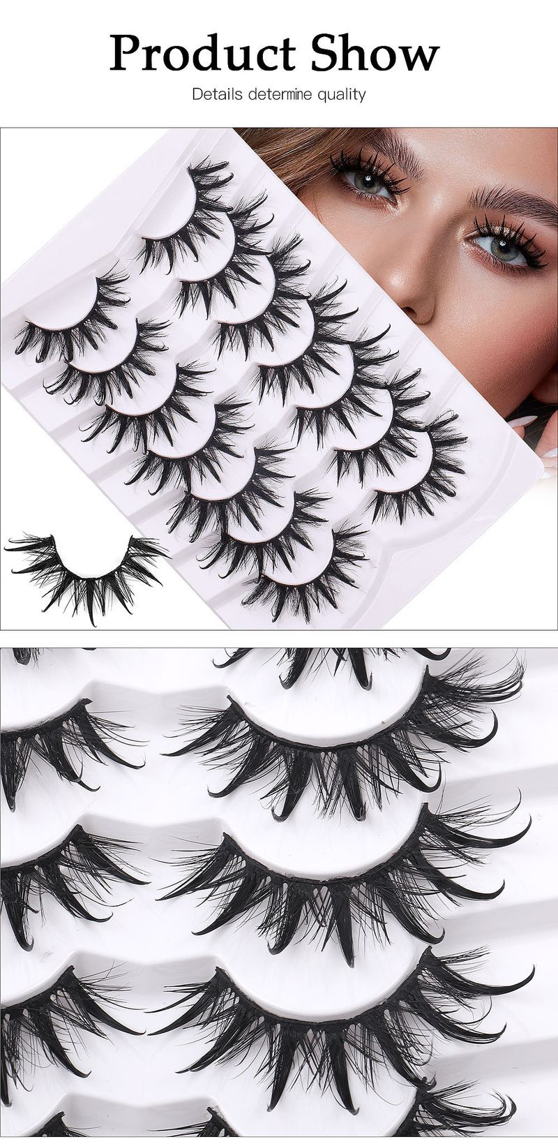 False Eyelashes 7 Pairs Of False Eyelashes Thick Exaggerated Curling Simulation Eyelashes Grafted Eyelashes_voghion.com
