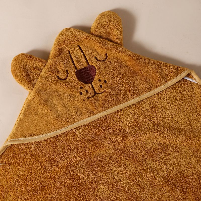 1 pack cartoon animal baby swaddling blanket goes out to a stroller blanket wrapped in a polyester hooded bathrobe_voghion.com