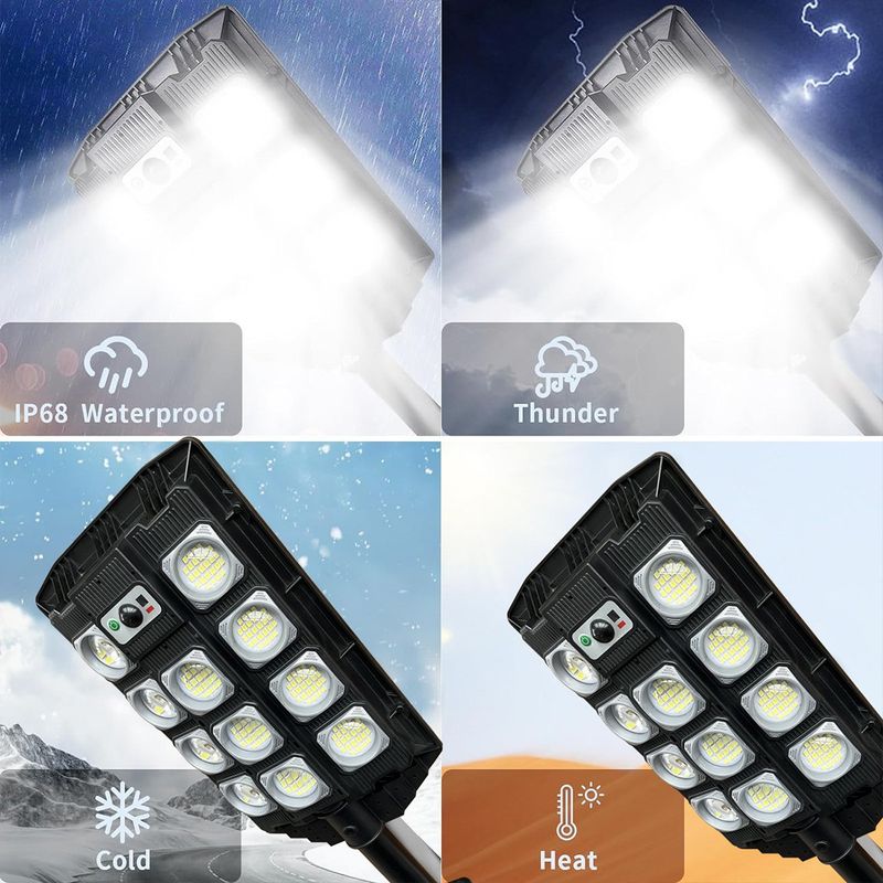 New solar big street light household lighting human body induction light rural courtyard integrated remote control induction light_voghion.com