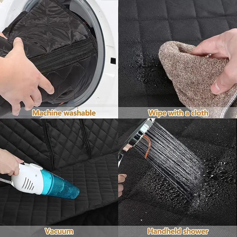Fortschrittliches Kissen, schützende wasserdichte Autositzabdeckung, rutschfeste Rücksitzabdeckung für die meisten Autos, LKWs und SUVs, Schwarz_voghion.com