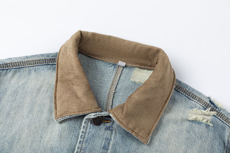 Giacca in denim semplice e ampia in stile street americano Eon Modish 2025_voghion.com