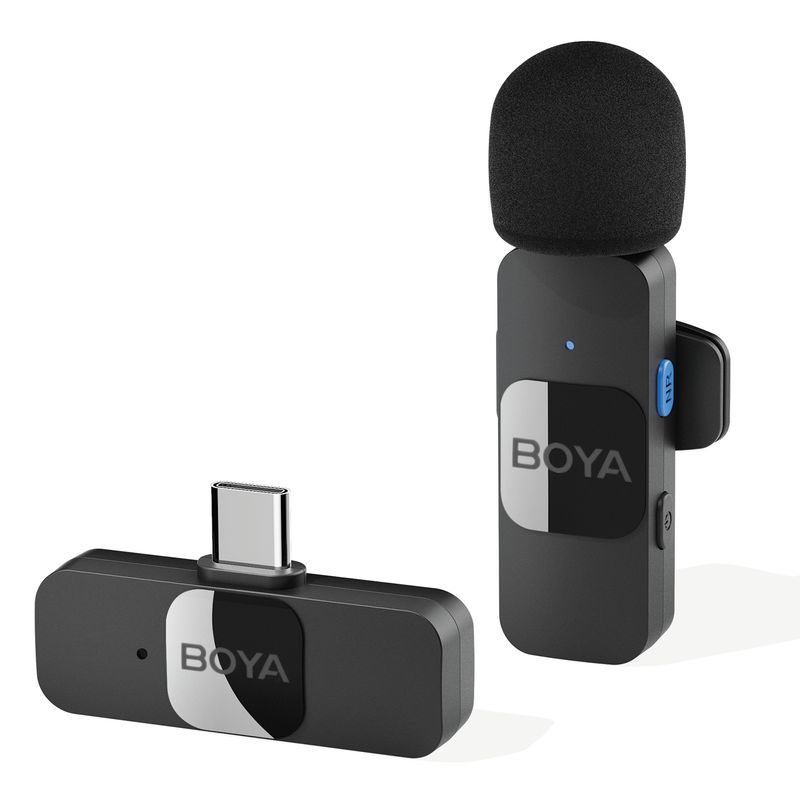 BOYA BY-V Professional Wireless Lavalier Mini Microphone for iPhone iPad Android Live Broadcast Gaming Recording_voghion.com