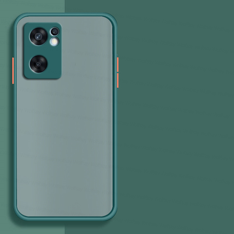 Mat PC-cover til OPPO Reno7 SE-etui Reno 5 6 7 Pro 5G-cover Stødsikker TPU hård rygbeskyttelse_voghion.com