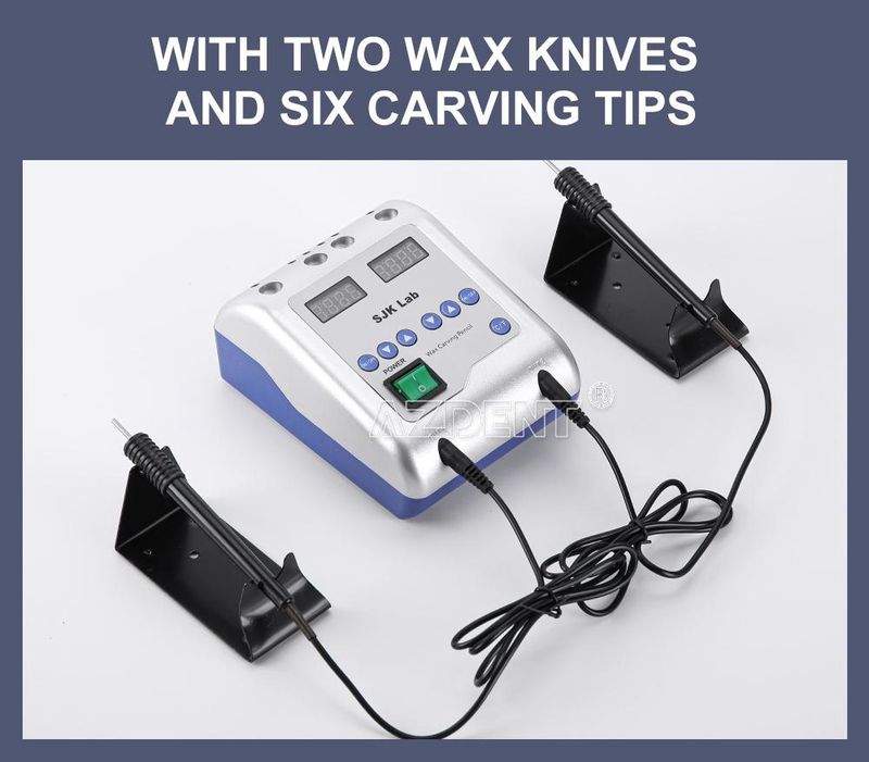 Couteau à découper électrique pour équipement de laboratoire AZDENT contenant 6 pointes de cire + 2 stylos outils dentaires_voghion.com
