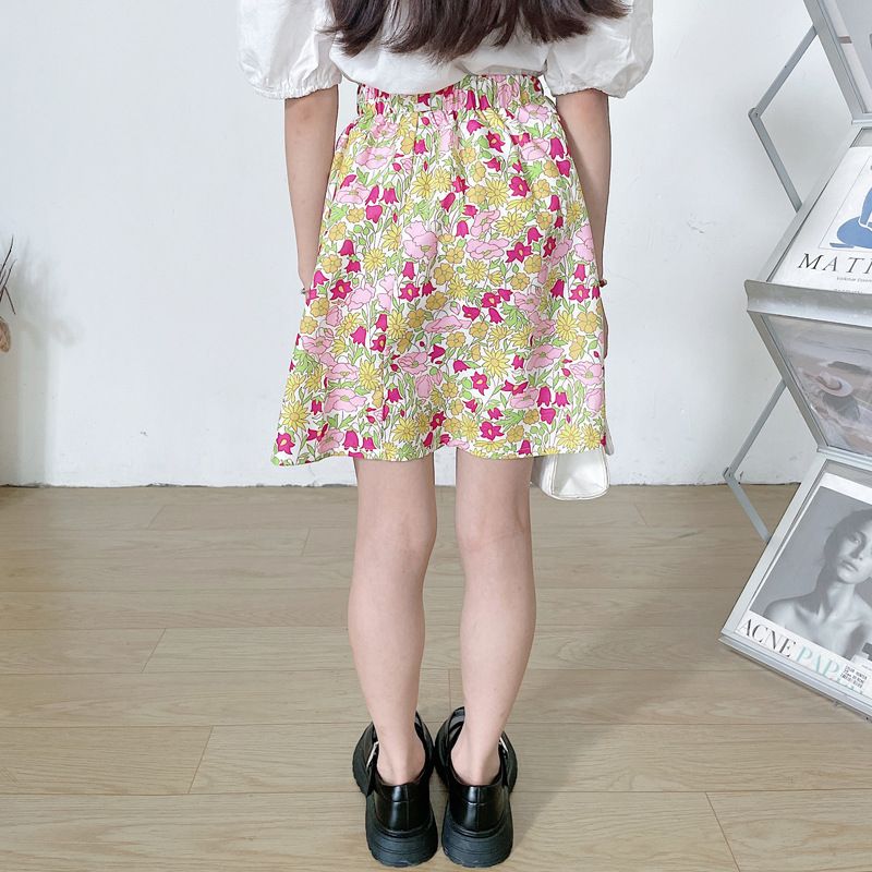 Mutter & Kinder Neue kinder Röcke Mädchen Kleine Blumen Röcke Baby Kleine Blumen Taille Röcke Kleider_voghion.com