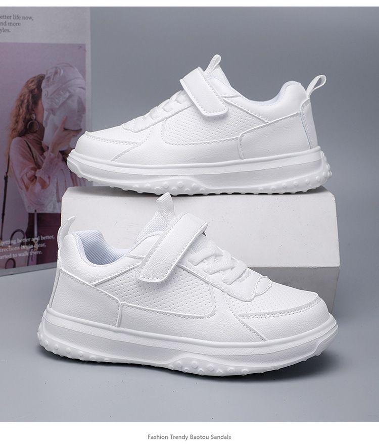 Scarpe per bambini Scarpe per bambini sneakers basse per bambini scarpe bianche per studenti primaverili scarpe sportive bianche per ragazzi e ragazze traspiranti con suola morbida_voghion.com