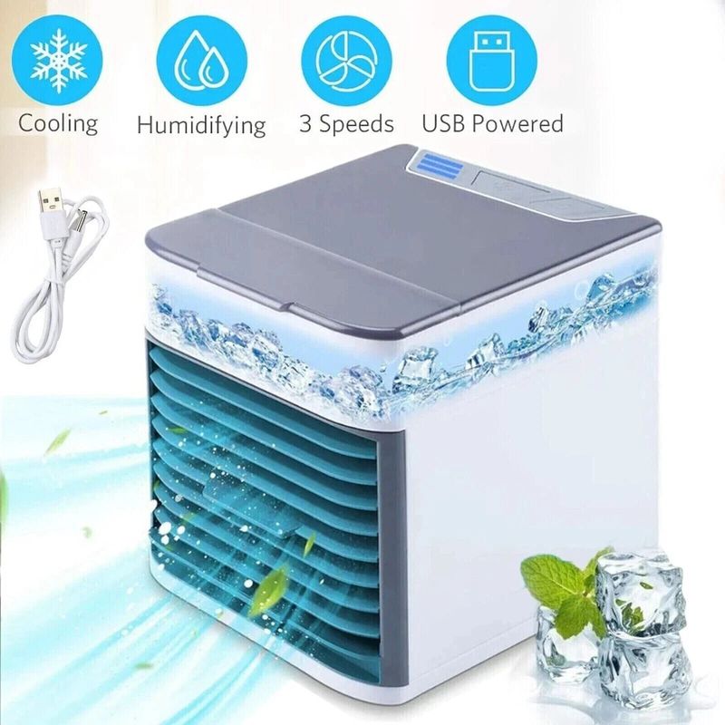 Mini ventilateur refroidisseur d'air – Climatiseur portable à refroidissement par eau, silencieux, Royaume-Uni_voghion.com