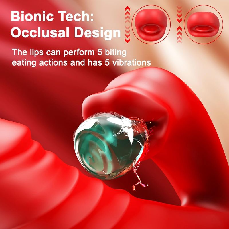 Vibratore a spinta, giocattoli sessuali per adulti, vibratori per punto G 4 in 1, stimolatore clitorideo e lingua, giocattolo sessuale rosa, dildo con 10 vibrazioni e 5 spinte_voghion.com