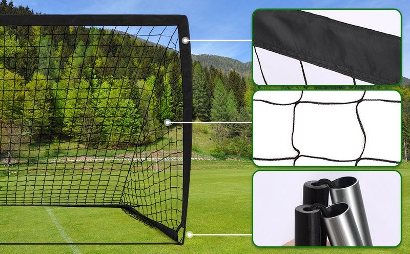 Poartă de fotbal portabilă 9x5ft cu plasă - Poartă de fotbal pliabilă cu instalare rapidă (2,7m x 1,5m)_voghion.com