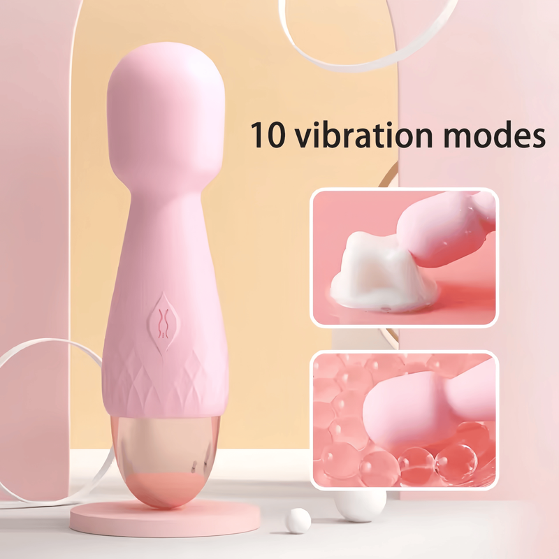 Mini vibromasseur de poche Casemee, 10 modes de vibration, clitoridien, personnel, silencieux, point G, AV Stick, vibromasseur pour femme_voghion.com