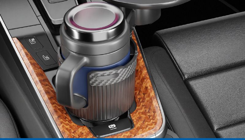 Grenzüberschreitender neuer Getränkehalter fürs Auto, großer Thermosbecher, rundes Tablett, drehbarer Getränkehalter für die Hälfte des Autos_voghion.com