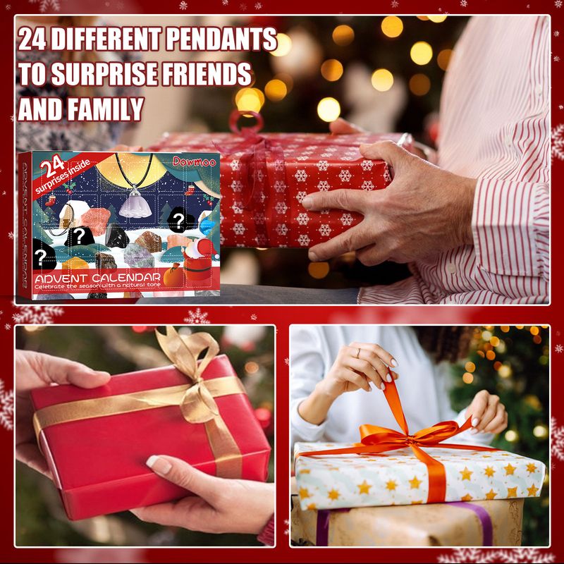 Dowmoo Christmas Advent Calendar Mineral Blind Box 24-Box Christmas Gift Toy Mineral Blind Box_voghion.com