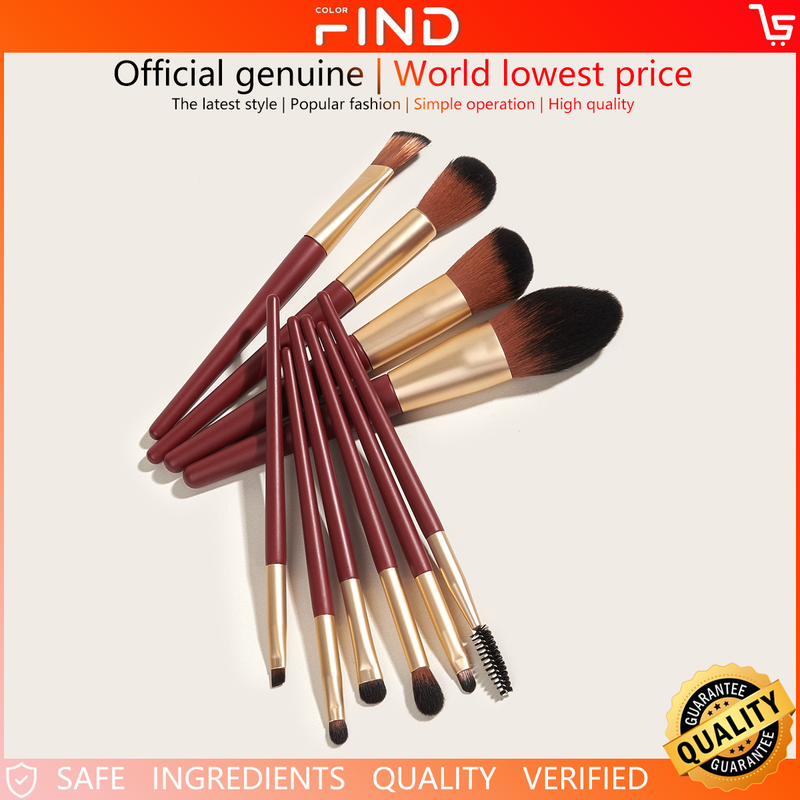 10 stücke Medium Lila Rot Make-Up Pinsel Set Make-Up Pinsel Werkzeuge FINDCOLOR Fabrik Direkt Verkäufe Heißer Verkauf_voghion.com