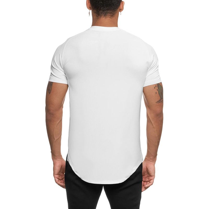 T-shirt sportiva da uomo a maniche corte Slim Fit Small V-eck Fitess Traiig Muscle Roll Iro Dog Brother Summer Thi_voghion.com