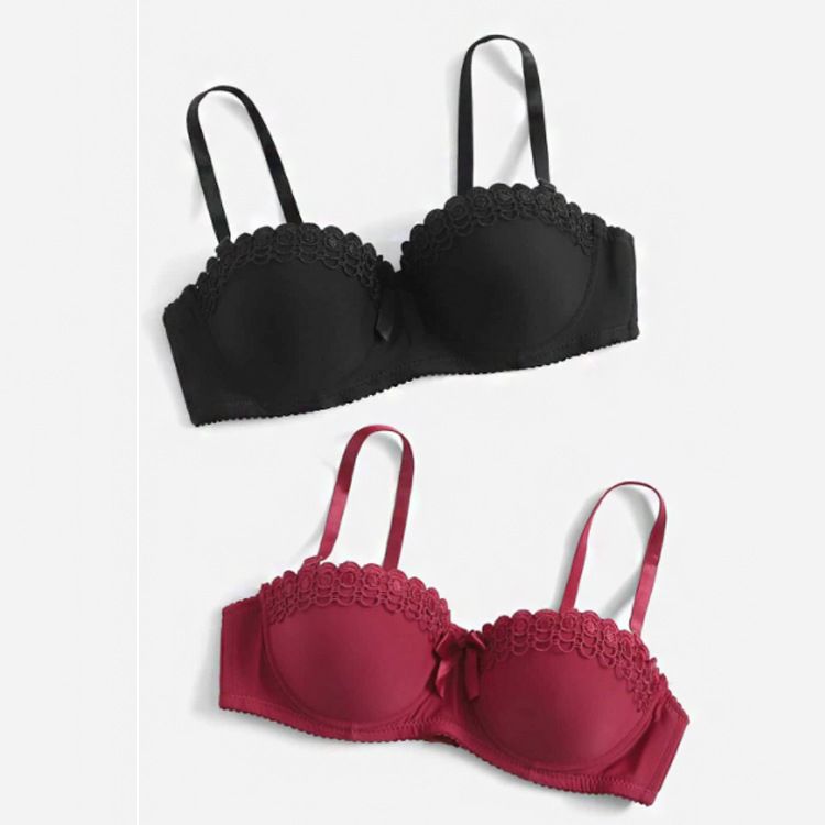Girls Bra Embroidered Butterfly Steel Ring Underwear Non-slip Fashion Ladies Sexy Big Breast Small Bra_voghion.com