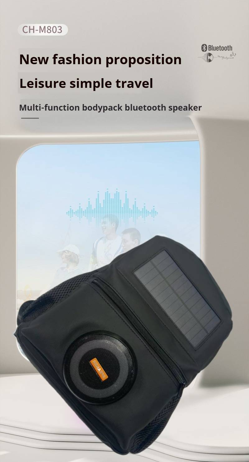 2025 New Bag With Solar Panel Muti-function Backpack Bag Bluetooth Speaker LED Lights Radio Audio Amplifier Flashlight Charger Work Leisure Best Gift_voghion.com