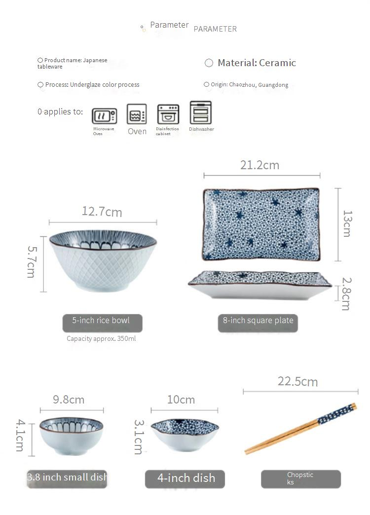 Blauwe en witte rijstkom, keramisch servies, geschenkdoosset, kleine kom, keramische kom en bord, geschenkdoos, Drakenbootfestival cadeau_voghion.com