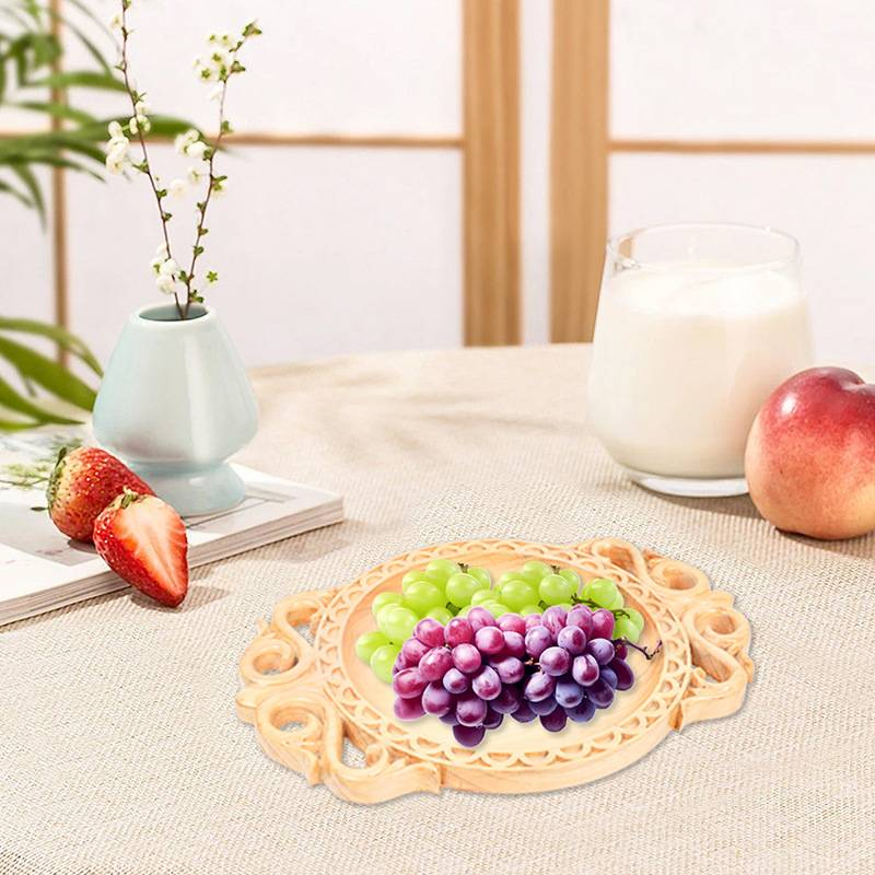 Inner Mongolia Solid Wood Roast Lamb Tray – Traditional Kazakh Meat Plate For Muslim Outdoor Feast (Large Mongolian Style Serving Platter)_voghion.com