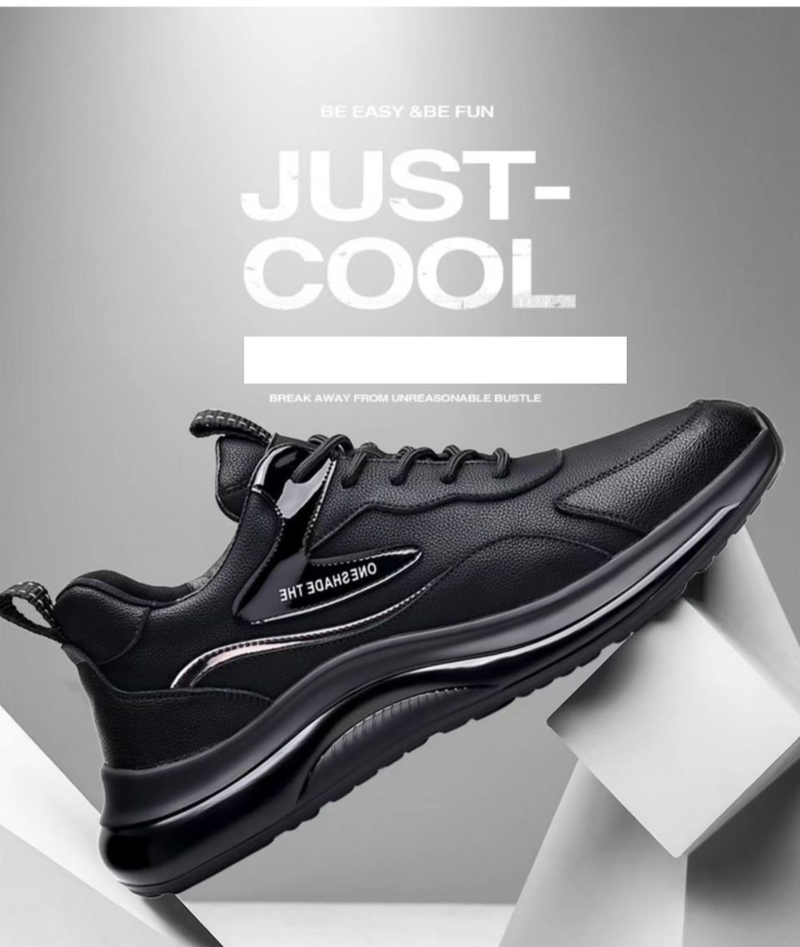 Chaussures pour hommes, chaussures décontractées en cuir pour l'automne et l'hiver, chaussures polyvalentes et tendance pour hommes, chaussures de sport de plein air, chaussures en coton imperméables et antidérapantes_voghion.com