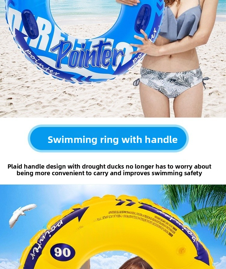 Salvagente gonfiabile a doppia camera per adulti - Galleggiante gonfiabile per piscina resistente con maniglie (in PVC extra spesso, atossico, include kit di riparazione e pompa dell'aria)_voghion.com