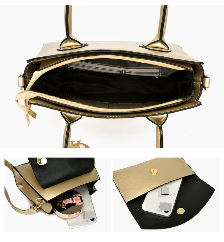 Women's Bag Retro Fashion Large Capacity Mother And Child Bag Shoulder Messenger Bag Three Piece Set_voghion.com