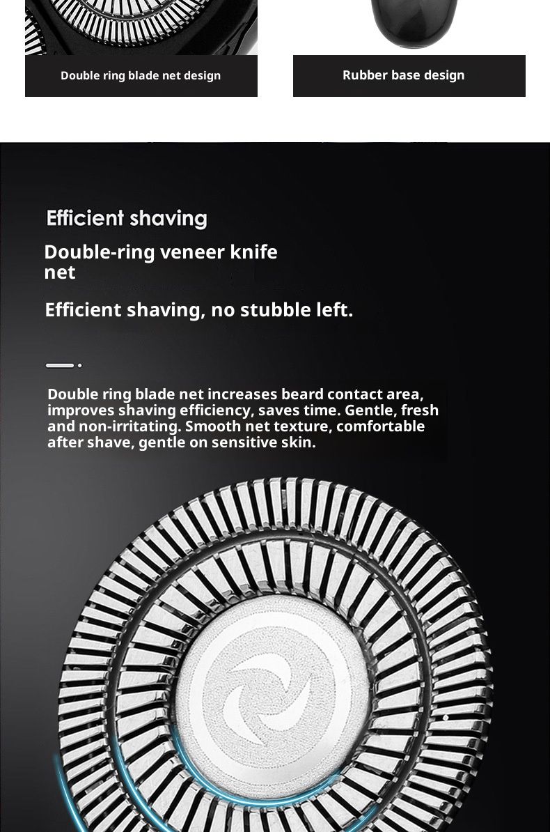 5-in-1 Electric Shaver – Floating Blades, IPX7 Waterproof, Dual Charging (USB/Power Adapter), 60+ Min Runtime, Gold Finish_voghion.com