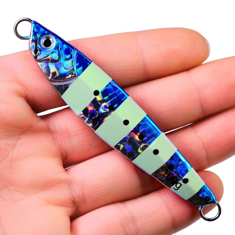 Luminous Lead Fish Sinking Long Casting Metal Lure Jig Bionic Bait Sea Iron Plate Fishing Gear_voghion.com