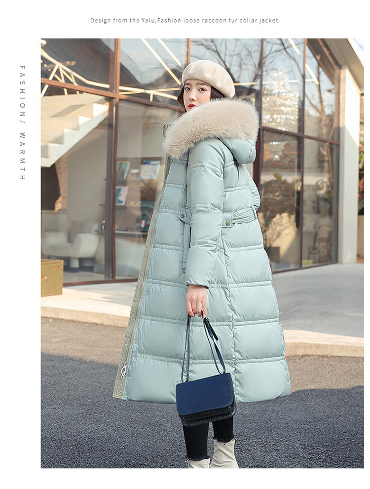 Parka para mujer, abrigos de invierno para mujer, chaqueta de invierno con pelo largo y pesado, cinturón para cultivar la moralidad, abrigo para mujer 2022 8603_voghion.com
