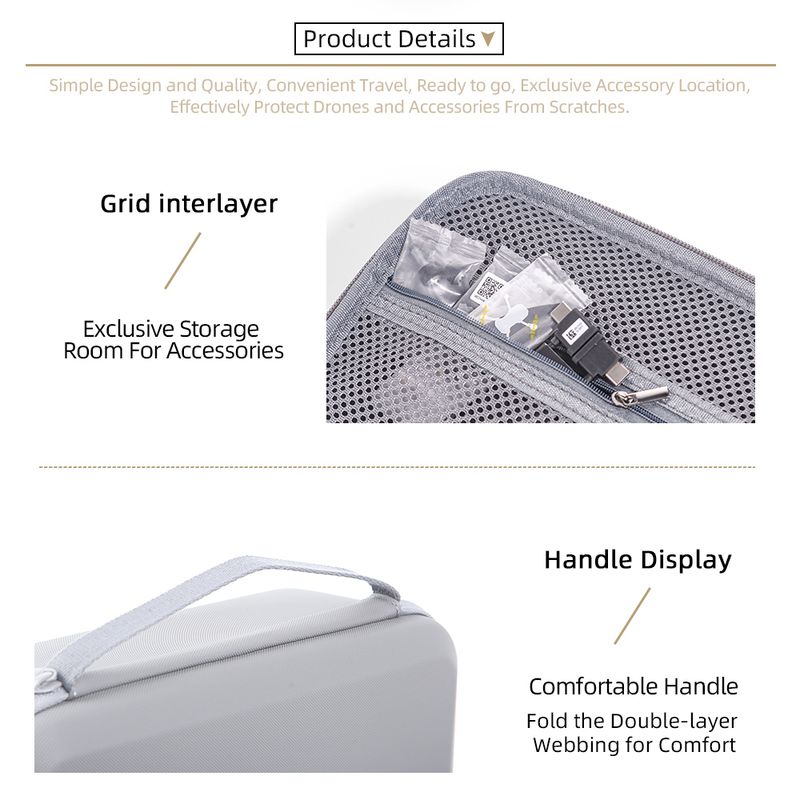 5 Pro Storage Bag Carrying Case Remote Control Battery Drone Body Shoulder Handbag For DJI RC 2 Accessories_voghion.com