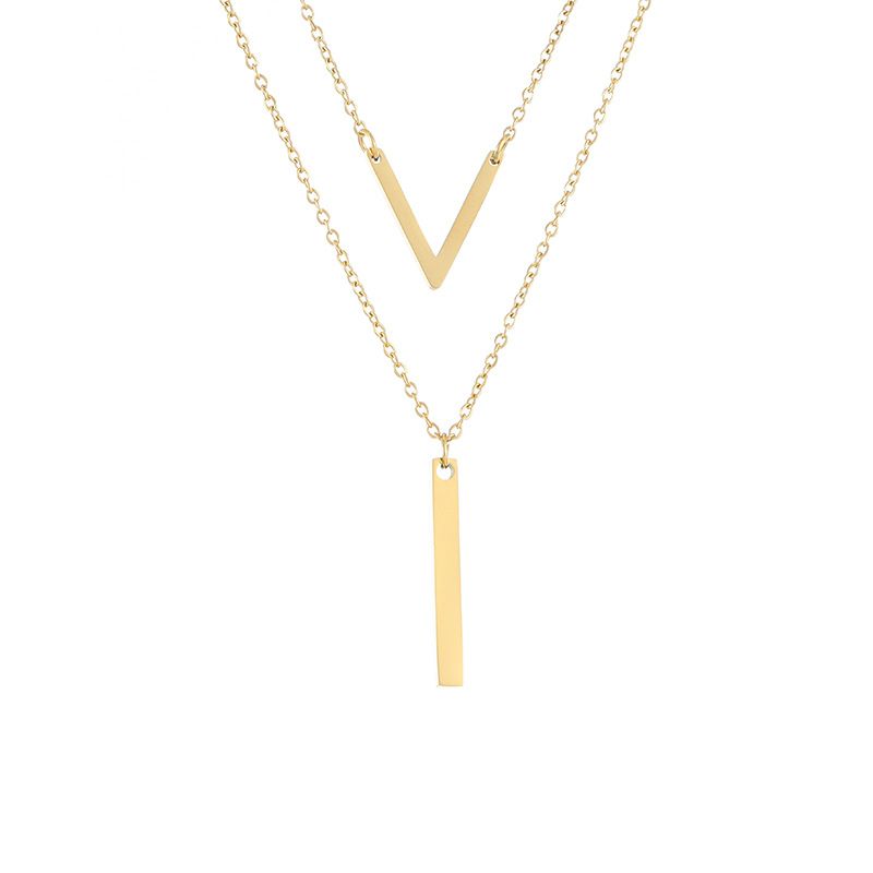 Stile coreano, lettere multiple a forma di cuore, simboli circolari, collana multistrato per clavicola femminile, colletto bianco_voghion.com