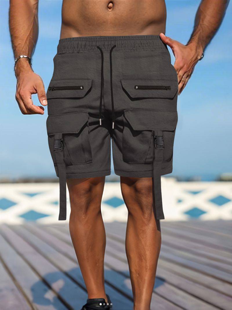 Abbigliamento da lavoro funzionale, pantaloni estivi multitasche da paracadutista da uomo, pantaloncini sportivi larghi_voghion.com