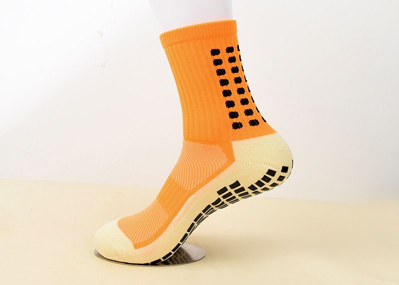 Calzini da calcio da uomo in spugna con fondo spesso, calzini da calcio in rete traspiranti antiscivolo a pois, calzini da basket d'élite, da corsa_voghion.com