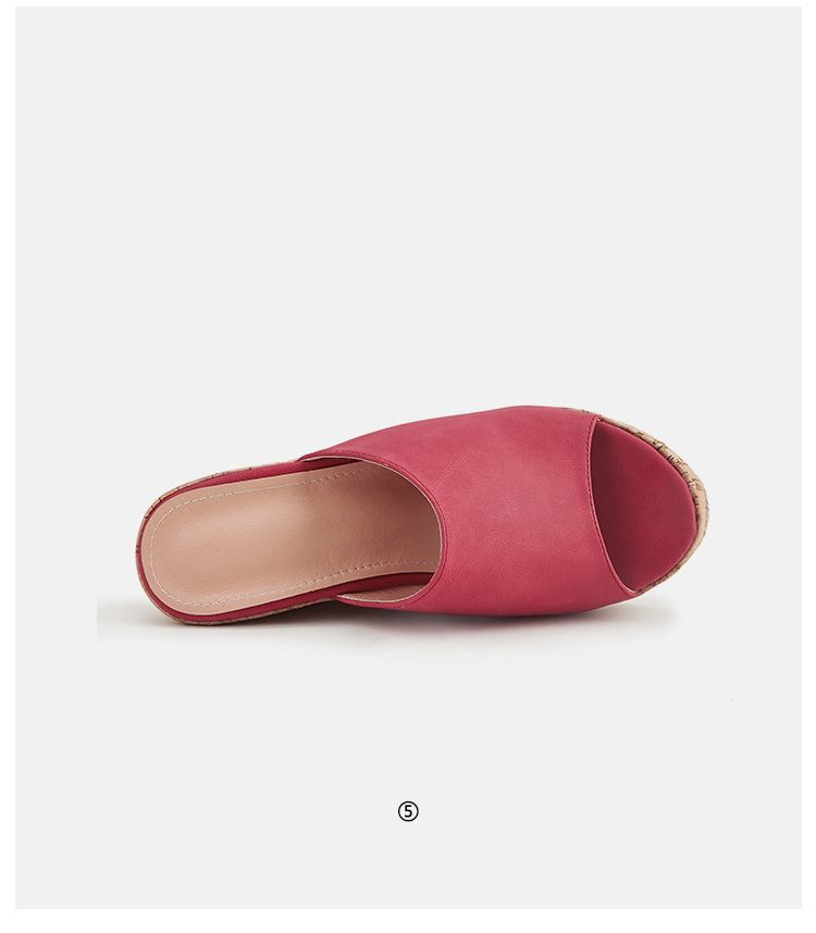 Women's Platform Peep-Toe Sandals - Wide Width Comfortable Casual Slides For Women_voghion.com