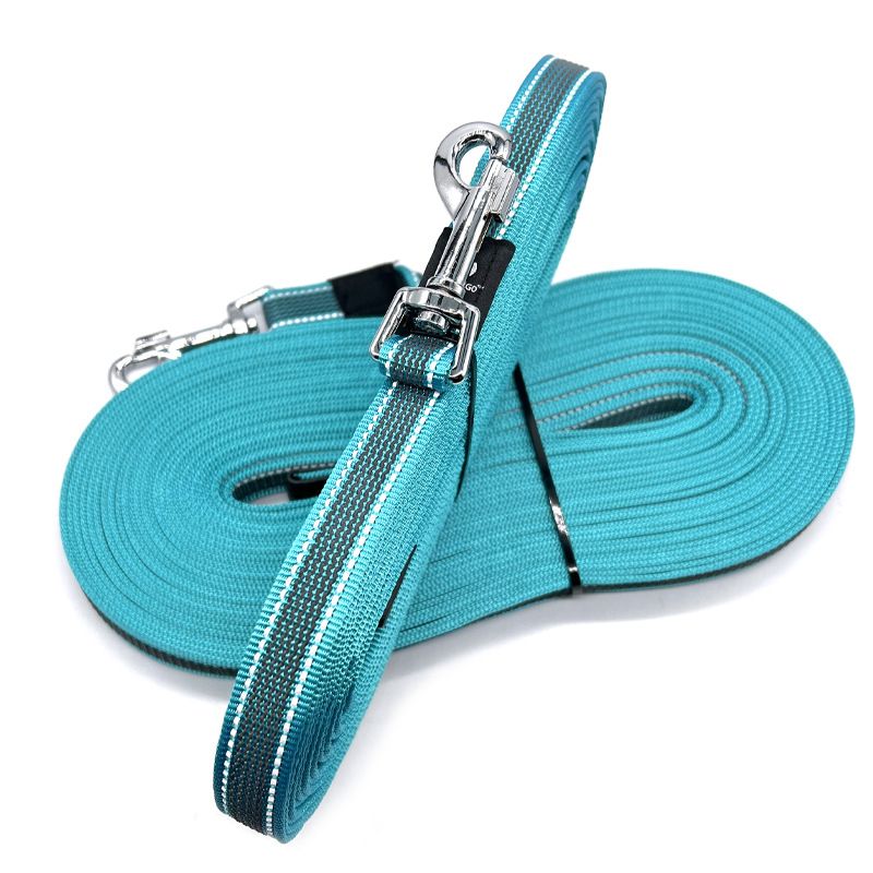 Pet Control 5/10/ 15m Anti-Slip Reflective Tracking Rope Black Back Malinois Dog Training Leash_voghion.com