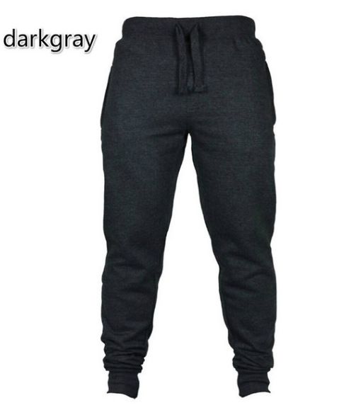 Men's Casual Solid Color Jogger Pants - Breathable Cotton Blend Slim Fit Sweatpants For Running Gym Workout Travel_voghion.com