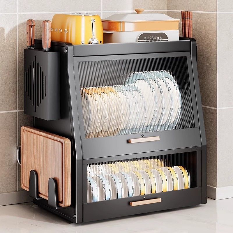 Covered Kitchen And Dish Household Bowl Cabinet Countertop Chopstick Plate Dustproof Storage Box Multifunctional_voghion.com