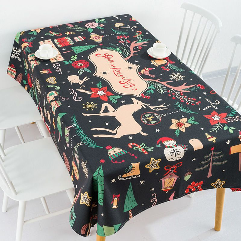 Kersttafelkleed waterdicht, anti-verbranding, anti-olie en geen wastafelkleed, tafelmat, salontafelmat, tafelkleed, studeertafel_voghion.com