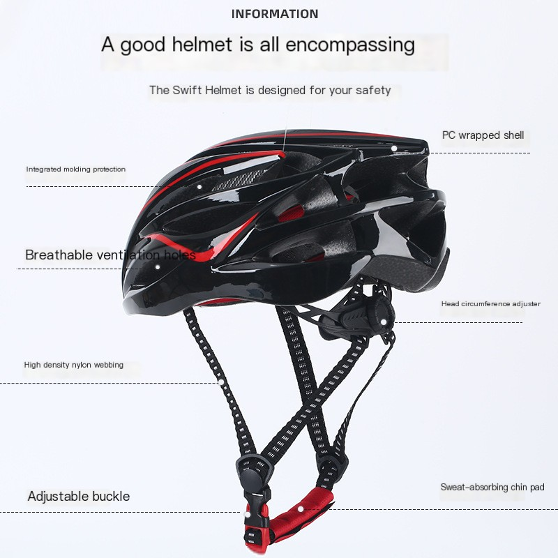Casco da ciclismo per esterni casco da bicicletta leggero traspirante a forma integrata casco da montagna per protezione stradale_voghion.com
